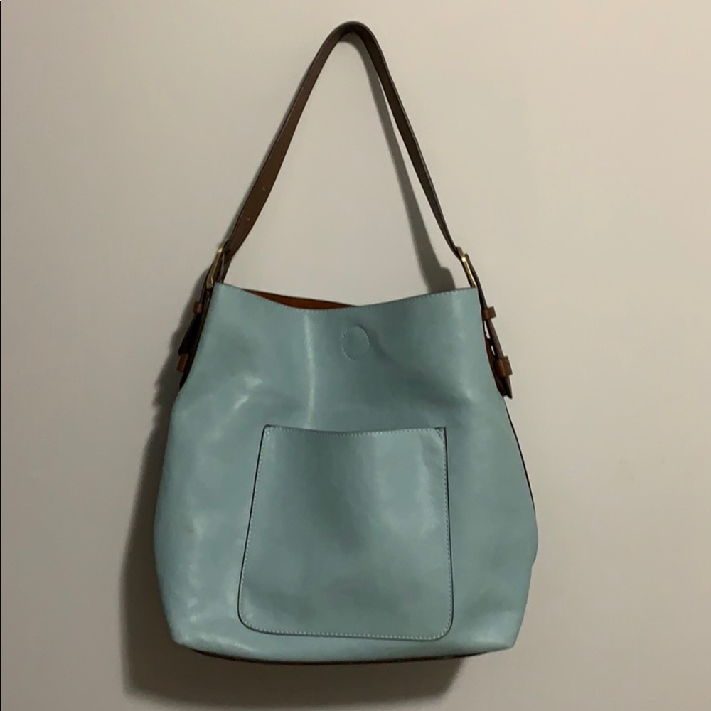 Light blue Leather shoulder bag